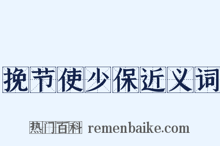 挽节使少保近义词是什么意思的图片